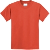 Custom Port & Co Youth Core Blend Tee. Orange