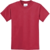 Custom Port & Co Youth Core Blend Tee. Red