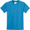 Custom Port & Co Youth Core Blend Tee. Sapphire Blue