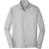 Custom Port & Co Performance Fleece 1/4-Zip Pullover Sweatshirt. Silver