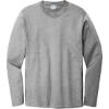 Custom Port & Co Long Sleeve Bouncer Tee Athletic Heather Gray