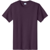 Custom Port & Co Essential Tee. Eggplant Purple