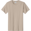 Custom Port & Co Essential Tee. Light Sand Beige