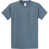 Custom Port & Co Essential Tee. Stonewashed Blue