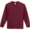 Custom Port & Co Long Sleeve Essential Tee. Cardinal Red