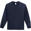 Custom Port & Co Long Sleeve Essential Tee. Deep Navy Blue