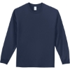 Custom Port & Co Long Sleeve Essential Tee. Navy Blue