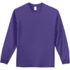 Custom Port & Co Long Sleeve Essential Tee. Purple