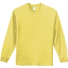 Custom Port & Co Long Sleeve Essential Tee. Yellow