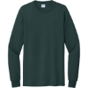 Custom Port & Co Tall Long Sleeve Essential Tee. Dark Green