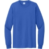 Custom Port & Co Tall Long Sleeve Essential Tee. Royal Blue