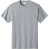 Custom Port & Co Essential Pocket Tee. Athletic Heather Gray