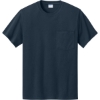 Custom Port & Co Essential Pocket Tee. Deep Navy Blue