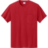 Custom Port & Co Essential Pocket Tee. Red