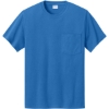 Custom Port & Co Essential Pocket Tee. Royal Blue