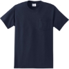 Custom Port & Co Tall Essential Pocket Tee. Deep Navy Blue