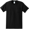 Custom Port & Co Tall Essential Pocket Tee. Jet Black