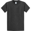 Custom Port & Co Tall Essential Tee. Dark Hthr Grey
