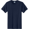Custom Port & Co Tall Essential Tee. Navy Blue