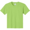 Custom Port & Co Youth Essential Tee. Lime Green