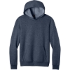 Custom Port & Co Easy Fleece Pullover Hooded Sweatshirt Heather Navy Blue