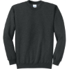 Custom Port & Co Core Fleece Crewneck Sweatshirt. Black Heather