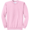Custom Port & Co Core Fleece Crewneck Sweatshirt. Cherry Blossom Pink