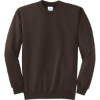 Custom Port & Co Core Fleece Crewneck Sweatshirt. Dark Chocolate Brown