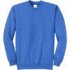 Custom Port & Co Core Fleece Crewneck Sweatshirt. Heather Royal Blue