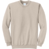 Custom Port & Co Core Fleece Crewneck Sweatshirt. Light Sand Tan