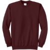 Custom Port & Co Core Fleece Crewneck Sweatshirt. Maroon Red