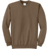Custom Port & Co Core Fleece Crewneck Sweatshirt. Woodland Brown