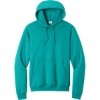 Custom Port & Co Core Fleece Pullover Hooded Sweatshirt. Bright Aqua Blue