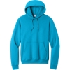 Custom Port & Co Core Fleece Pullover Hooded Sweatshirt. Neon Blue