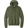 Custom Port & Co Core Fleece Pullover Hooded Sweatshirt. Olive Drab Green Blank Lifestyle View