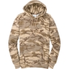 Custom Port & Co Core Fleece Camo Pullover Hooded Sweatshirt. Desert Camo Tan/Brown
