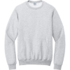 Custom Port & Co Core Fleece Crewneck Pocket Sweatshirt Ash Gray