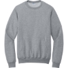 Custom Port & Co Core Fleece Crewneck Pocket Sweatshirt Athletic Heather Gray