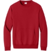 Custom Port & Co Core Fleece Crewneck Pocket Sweatshirt Red