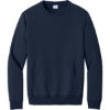 Custom Port & Co Core Fleece Crewneck Pocket Sweatshirt True Navy Blue