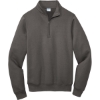 Custom Port & Co Core Fleece 1/4-Zip Pullover Sweatshirt Charcoal Gray