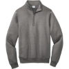 Custom Port & Co Core Fleece 1/4-Zip Pullover Sweatshirt Graphite Heather Gray