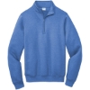 Custom Port & Co Core Fleece 1/4-Zip Pullover Sweatshirt Heather Royal Blue