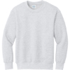 Custom Port & Co Youth Core Fleece Crewneck Sweatshirt Ash