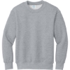 Custom Port & Co Youth Core Fleece Crewneck Sweatshirt Athletic Heather Gray