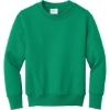 Custom Port & Co Youth Core Fleece Crewneck Sweatshirt Kelly Green