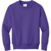 Custom Port & Co Youth Core Fleece Crewneck Sweatshirt Purple