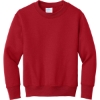 Custom Port & Co Youth Core Fleece Crewneck Sweatshirt Red