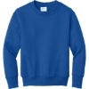 Custom Port & Co Youth Core Fleece Crewneck Sweatshirt Royal Blue