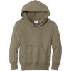 Custom Port & Co Youth Core Fleece Pullover Hooded Sweatshirt Coyote Brown